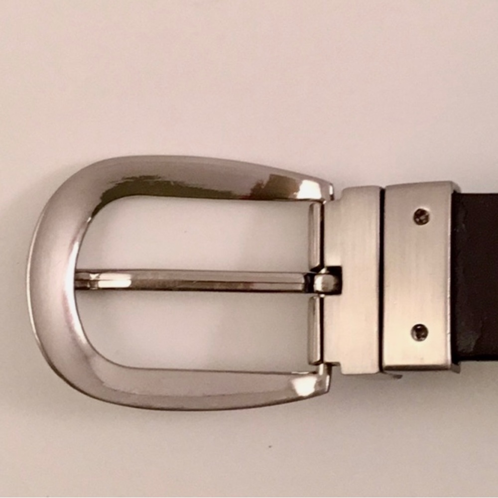 MENS SILVER BUCKLE BELT - Picture 4 of 5